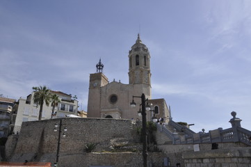 Fototapeta na wymiar castle in Sitges Spain