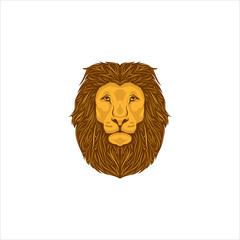 lion head logo illustration