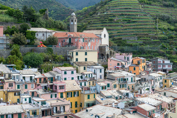 Vernazza of the coastal area Cinque Terre in the Italian province La Spezia