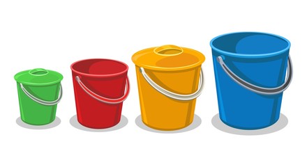 Garden plastic buckets