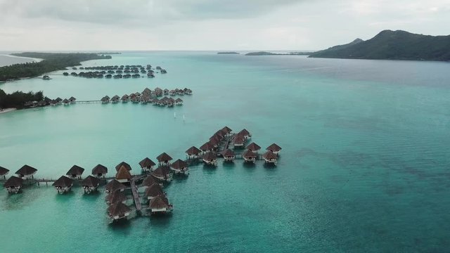 Aerial view of Bora bora, Tahiti