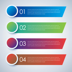 Info-Graphics Template Design with 4 steps