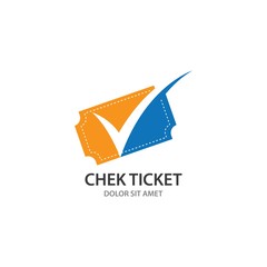 Ticket logo icon vector