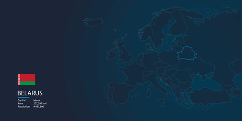 belarus map background with dark blue color