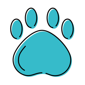 paw print mascot isolated icon