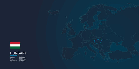 Europe map background with flag and modern concept