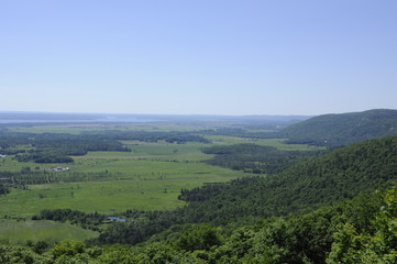 panorama of mountains near Champlain Lookout in Ottawa Canada