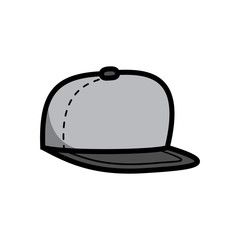 Cartoon Flat Brim Hat Illustration