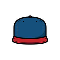 Cartoon Flat Brim Hat Illustration