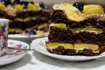 piece of chocolate cake