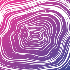 Vector wood texture of growth rings from a slice of tree. Cool gradient wood texture stamp .