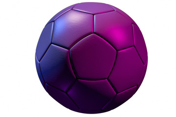 Fototapeta premium color lighting soccer ball isolated on white background.