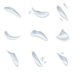 A waterdrops vector isolated on white background, Glass bubble drop condensation surface, element design clean crystal drop splash ep18