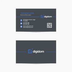 Business card layout with digidom logo