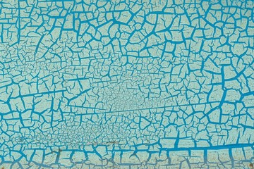 Naklejka premium Close-up, the surface texture of the truck's metal panel is full of rust and crack