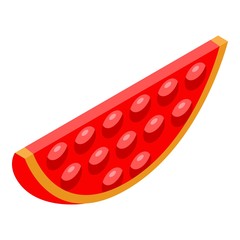 Slice pomegranate icon. Isometric of slice pomegranate vector icon for web design isolated on white background