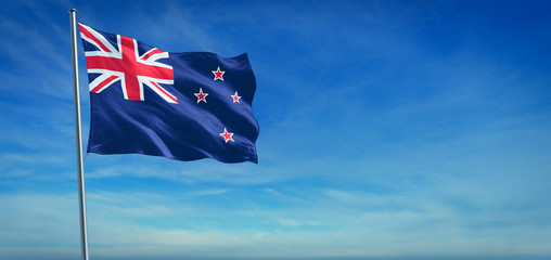 The National flag of New Zealand