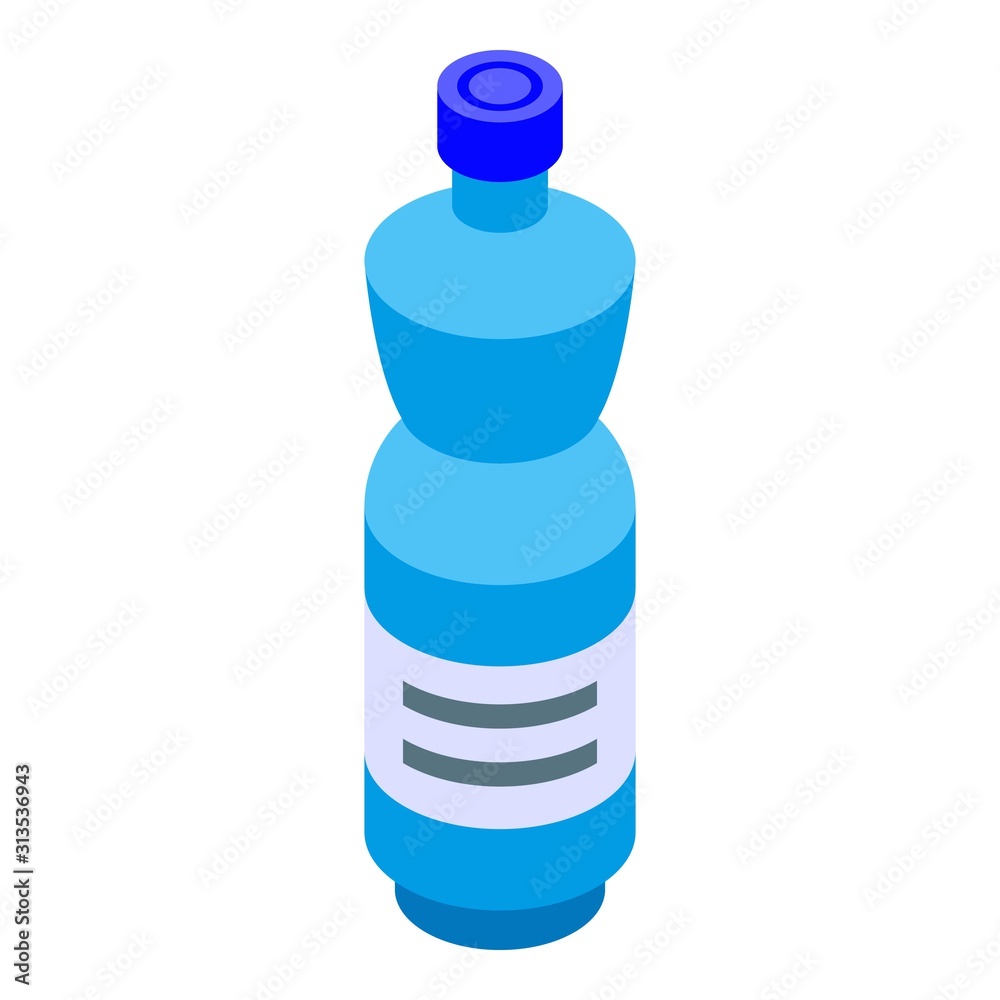 Poster Water bottle icon. Isometric of water bottle vector icon for web design isolated on white background