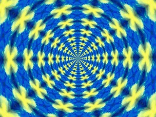 Colorful digital graphic kaleidoscope symmetry mandala style in laser light sunray trial pattern, Tie Dye , spiderweb art abstract background for art projects, banner, business,   card, 3D, template