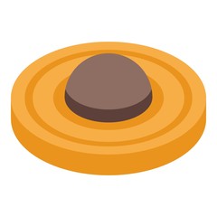 Food cookie icon. Isometric of food cookie vector icon for web design isolated on white background