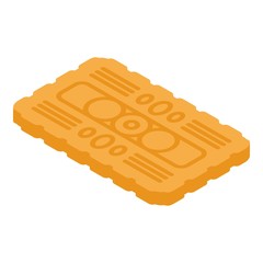 Homemade biscuit icon. Isometric of homemade biscuit vector icon for web design isolated on white background