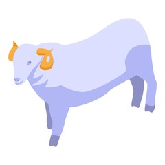 Ram icon. Isometric of ram vector icon for web design isolated on white background
