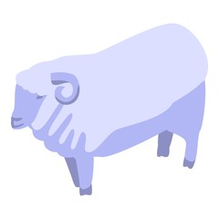 Farm ram icon. Isometric of farm ram vector icon for web design isolated on white background