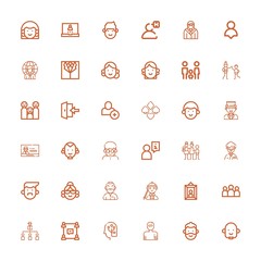 Obraz premium Editable 36 member icons for web and mobile