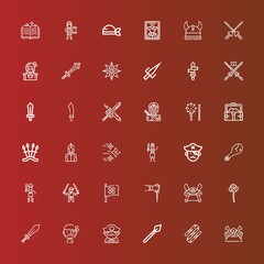 Editable 36 sword icons for web and mobile