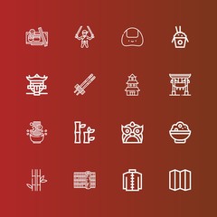 Editable 16 japanese icons for web and mobile