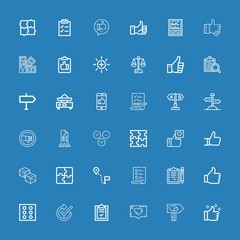 Editable 36 choice icons for web and mobile