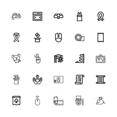Editable 25 scroll icons for web and mobile