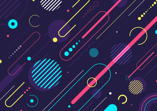 Creative abstract dynamic geometric elements pattern design and background.