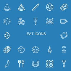 Editable 22 eat icons for web and mobile