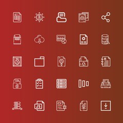 Editable 25 file icons for web and mobile