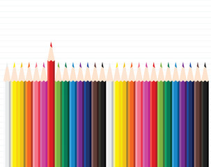 stock vector colorful pencils on white background