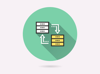 Data collection icon for graphic and web design.