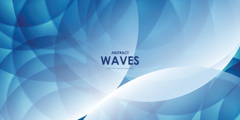Abstract Design Creativity Background of Blue Waves