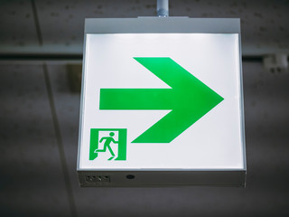 Fire Exit Sign Light box Building Safety signage