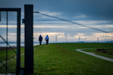 Deichsparziergang am Morgen