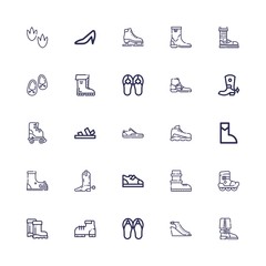 Editable 25 footwear icons for web and mobile