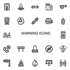Editable 22 warning icons for web and mobile