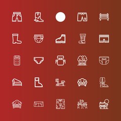 Editable 25 comfortable icons for web and mobile