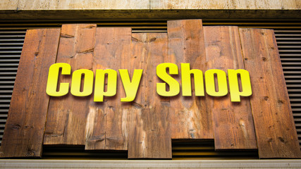 Street Sign to Copy Shop