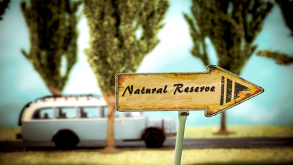Street Sign to NATURAL RESERVE