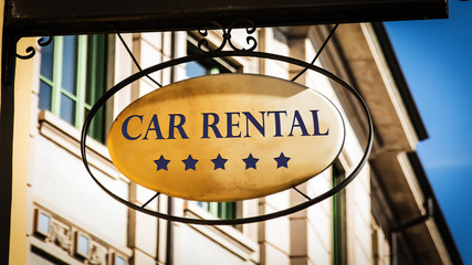 Street Sign Car Rental