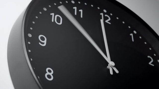 Black Clock Face from 8 to 2 hours changed focus