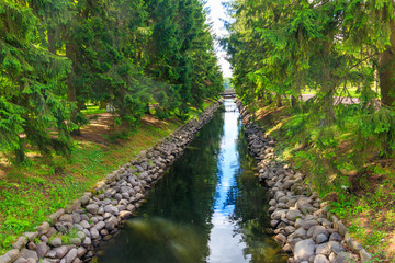 Fish channel in the Catherine Park in Tsarskoye Selo, Pushkin, Russia
