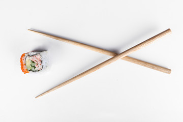 Fototapeta na wymiar Overhead japanese sushi food