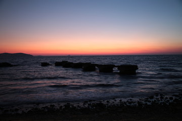 istanbul maiden's tower sunset photo